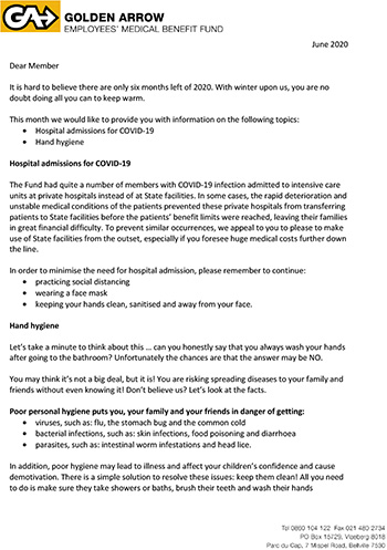 Hand Hygiene and Covid Hospitalisation